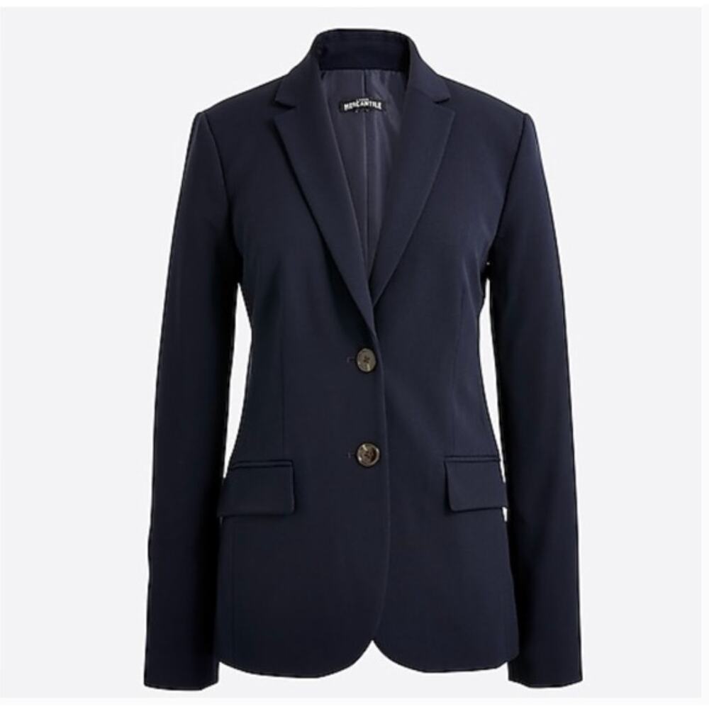 J. CREW Factory Classic Work Blazer Bi-Stretch Navy Blue Plus Size 20 {3U51}